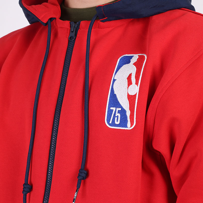 мужская красная толстовка Nike Brooklyn Nets Courtside NBA Full-Zip Fleece Hoodie DB2180-657 - цена, описание, фото 2